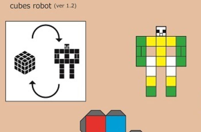paper cubes robot